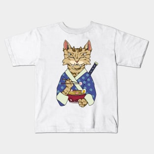 Cat and ramen Kids T-Shirt